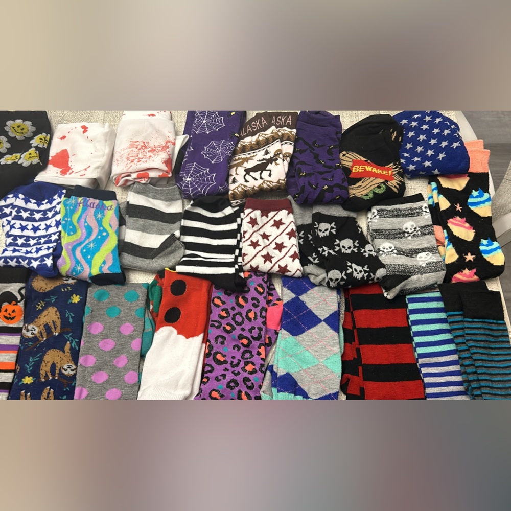 Kids crazy sock collection fits sizes 3-6 est